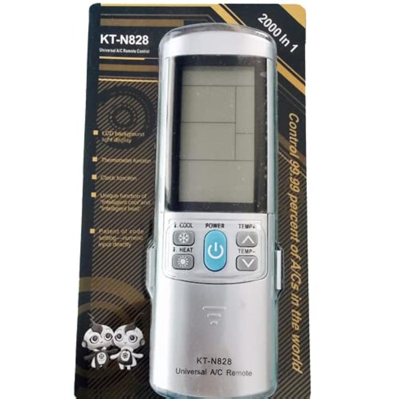 SILVER COLOR AC Remote Control For Carrier Trane Toshiba Sanyo Mitsubishi Fujitsu Hitachi Haier LG York Midea Panasonic Sharp Samsung Kelon Hyundai Gree Funai Daikin Rowa Goldstar Daewoo.
